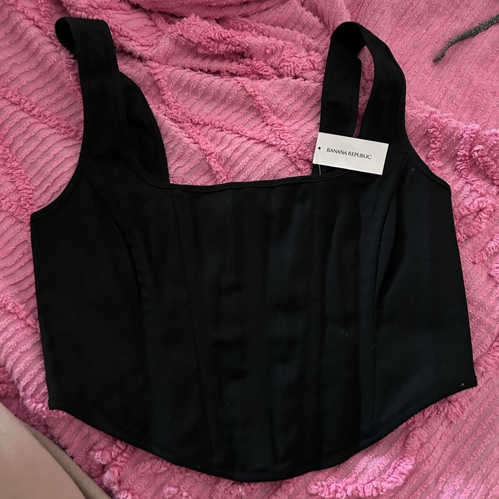 NWT Banana Republic Laurel Corset top black size 0
